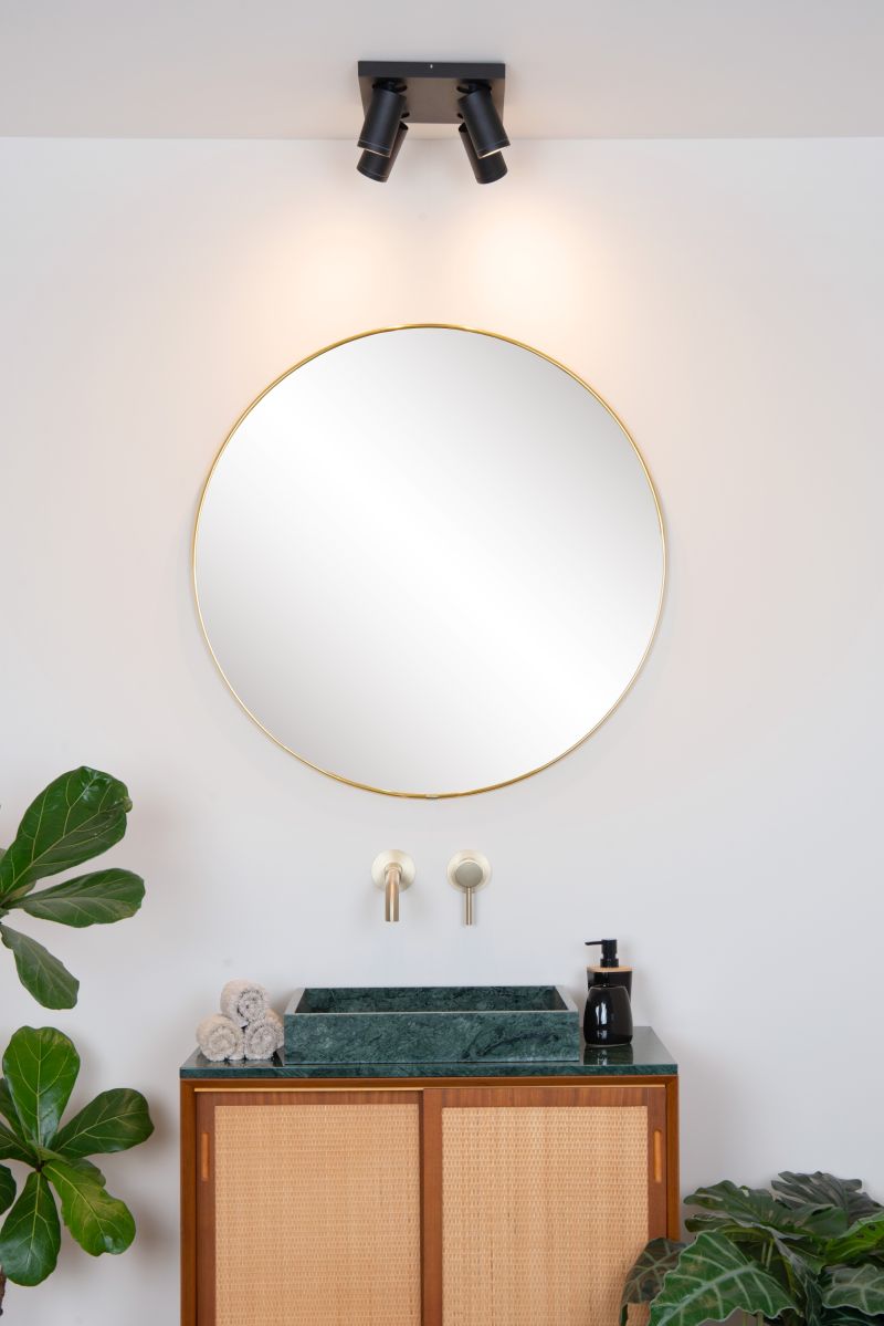 Lucide TAYLOR - Stropné bodové svietidlo Kúpeľňa - LED Dim to warm - GU10 - 4x5W 2200K/3000K - IP44 - Black